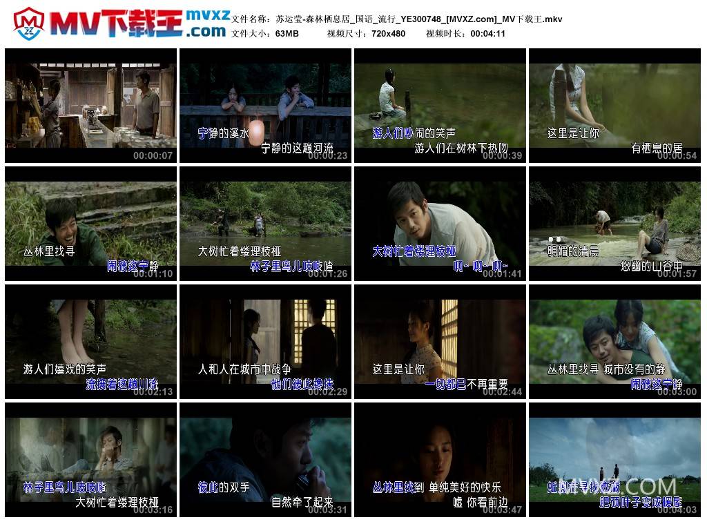 苏运莹-森林栖息居_国语_流行_YE300748